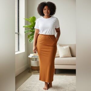 Forever 21 Brown Maxi Skirt